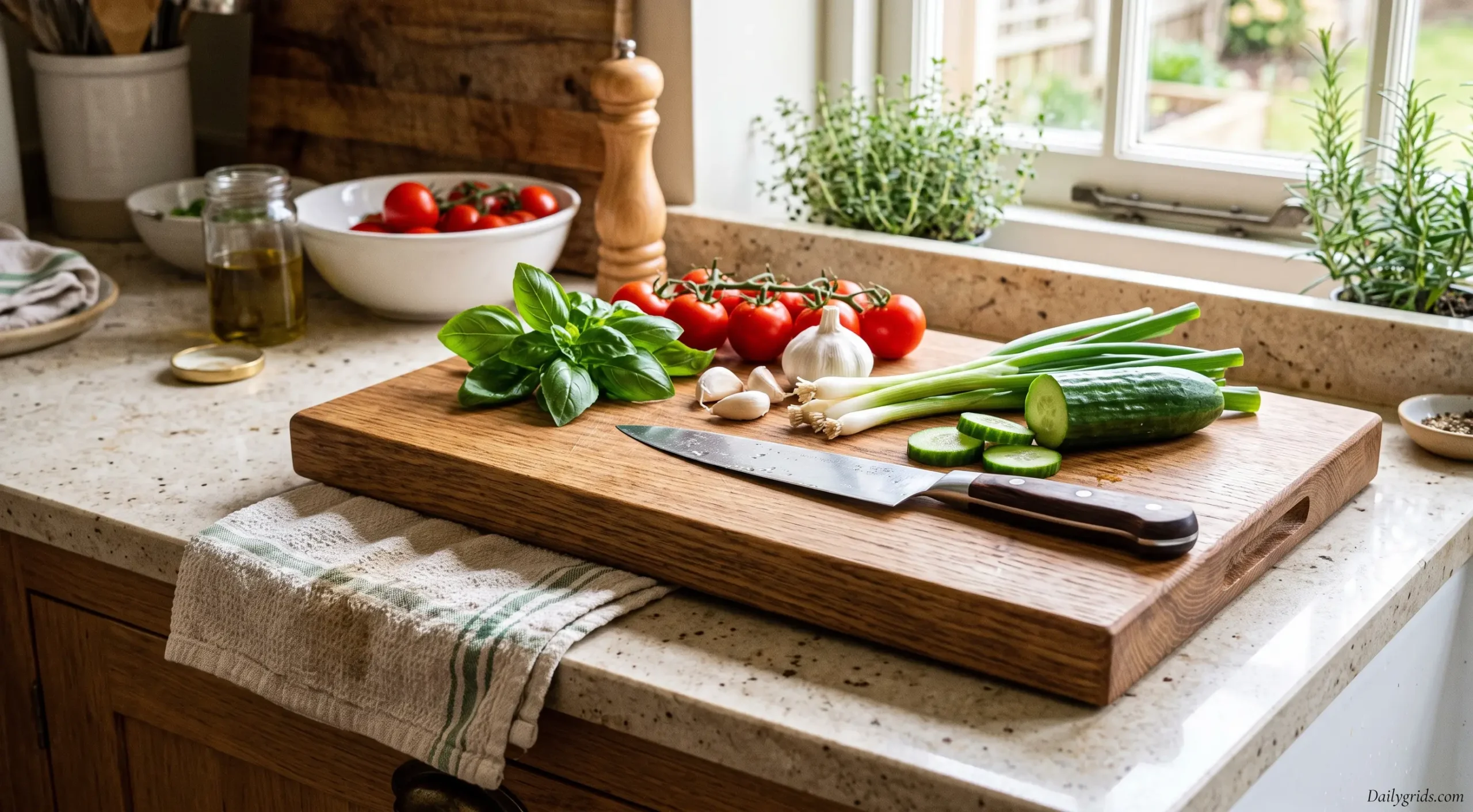Damp Towel Under Your Cutting Board