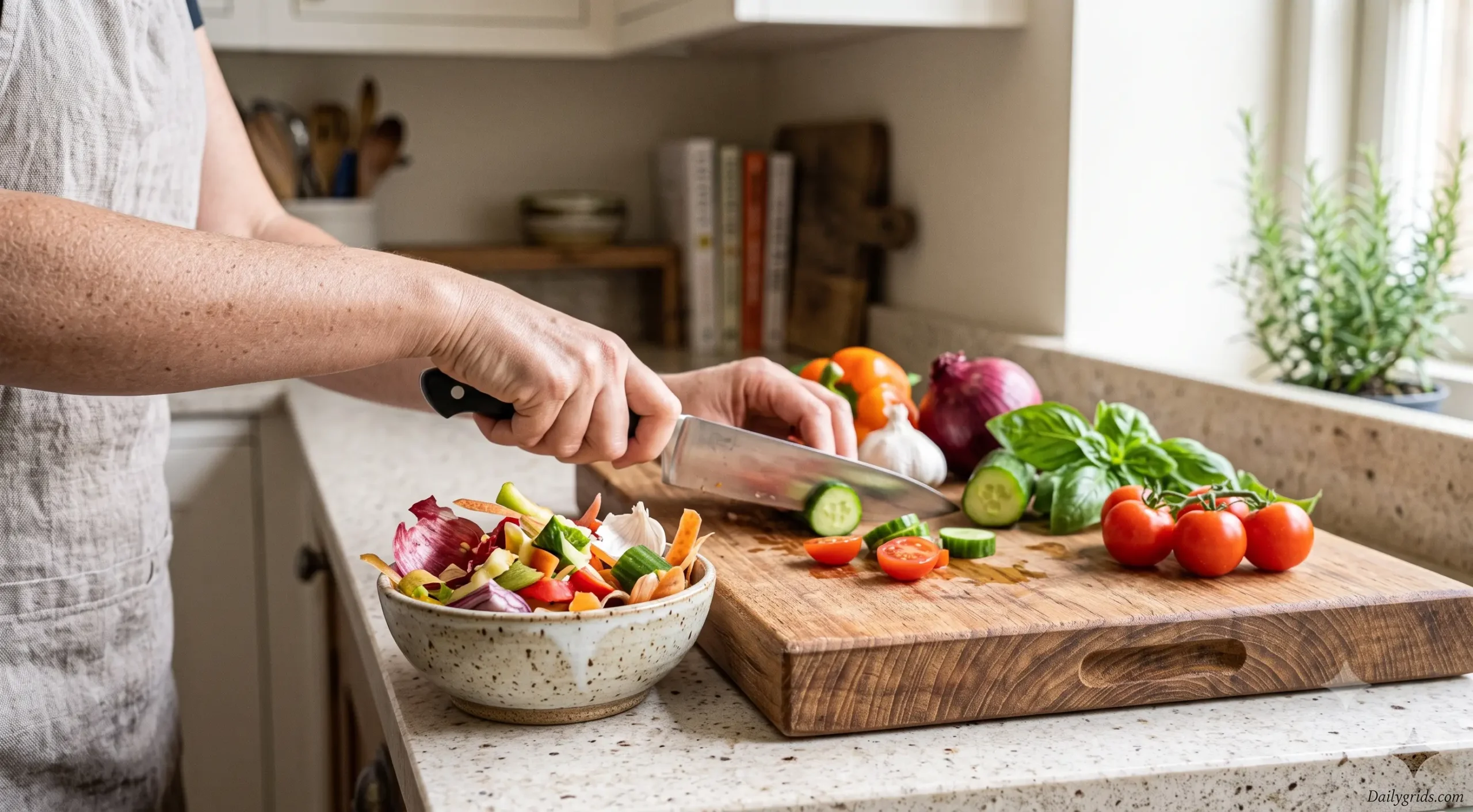 Keep a Small Bowl for Scraps While Prepping